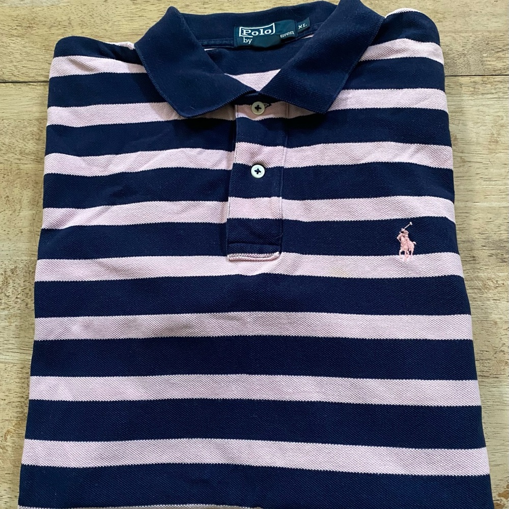 Polo‎ Ralph Lauren Men’s Sz XL Striped Iconic Mesh Polo Shirt
